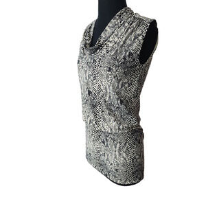 Michael Kors snake print cowl neck dress sz P